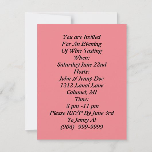  vlinderdame in uitnodigingen van de Wijnpartij (Achterkant)