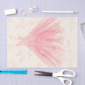 Vlinderdans Pruim Sparkle Jurk Bruidsdouche Tissuepapier (Craft)