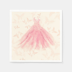 Vlinderdans Pruim Sparkle Jurk Bruidsmeisjesfeest Servet