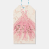 Vlinderdans Pruimkleurige Glitterjurk Bruidsmeisje Cadeaulabel (Achterkant)