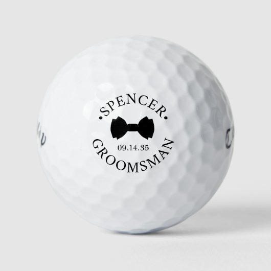 Vlinderdas Bruidsjonker Golfballen (Voorkant)