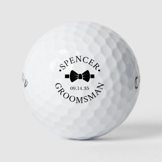 Vlinderdas Bruidsjonker Golfballen (Voorkant)
