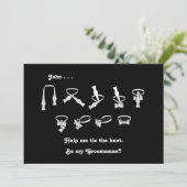 Vlinderdas Bruidsjonker Verzoek Kaart (Staand voorkant)