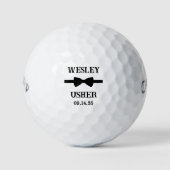 Vlinderdas Usher Golfballen (Voorkant)