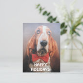 Vlinderdas van Basset Hound van het briefkaart (Staand voorkant)