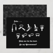 Vlinderdas Verzoek om Bruidsjonker te zijn Kaart (Voorkant / Achterkant)