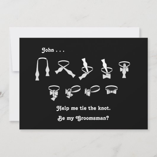 Vlinderdas Verzoek om Vriend van de Bruidegom te z Kaart (Voorkant)