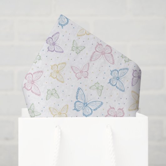 Vlinderdecoupagepapier, Tuininsect Weefselpapier Tissuepapier (Cadeauzakje)