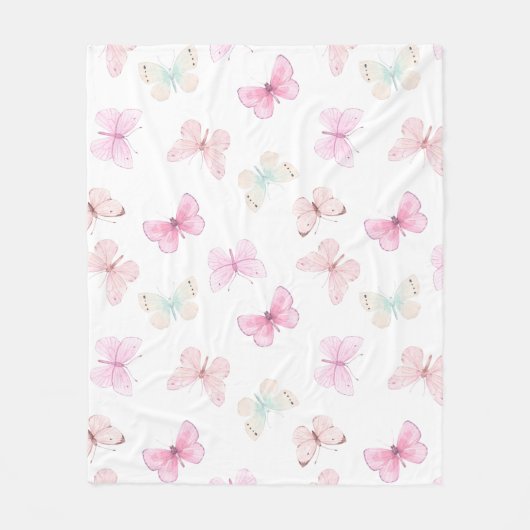 Vlinderdeken Fleece Deken (Voorkant)