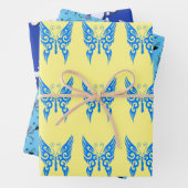  vlinderdeklaag voor vlindervloerpapier, reeks 3 inpakpapier vel (In situ)