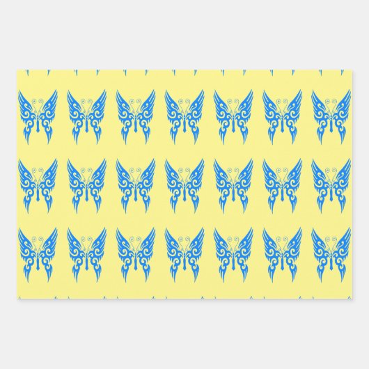  vlinderdeklaag voor vlindervloerpapier, reeks 3 inpakpapier vel (Voorkant)