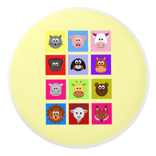 vlinderdieren keramische knop (Voorkant)