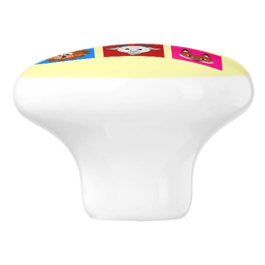 vlinderdieren keramische knop (Zijkant)