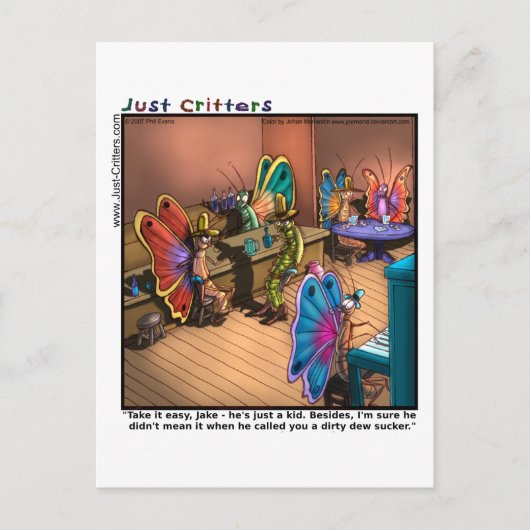 vlinderdonder briefkaart (Voorkant)