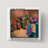 vlinderdonder vierkante button 5,1 cm (Voorkant)