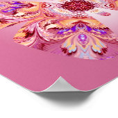 Vlinderdromen afdrukken Roze en Oranje Poster (Hoek)