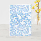 Vlinderdromen (blauw) Blank Kaart (Gele Bloem)