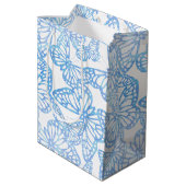 Vlinderdromen (blauw) medium cadeauzakje (Achterkant Gekanteld)