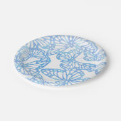 Vlinderdromen (blauw) papieren bordje (Gekanteld)