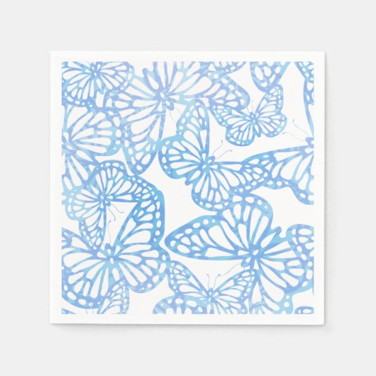Vlinderdromen (blauw) servet (Voorkant)