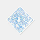 Vlinderdromen (blauw) servet (Hoek)