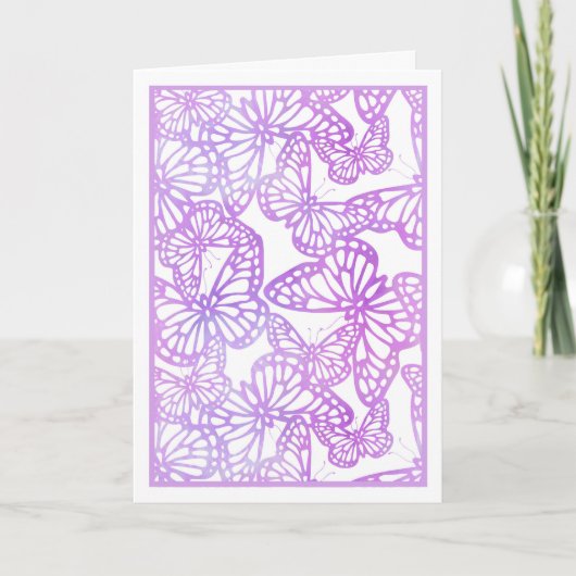 Vlinderdromen (lavendel) Blank Kaart (Voorkant)