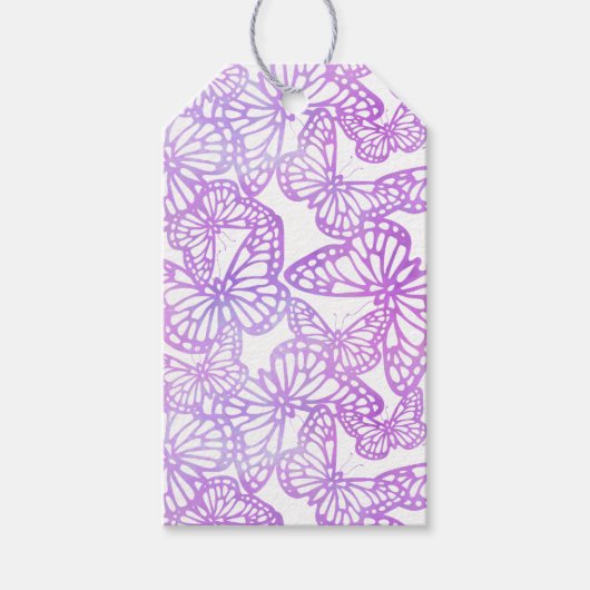 Vlinderdromen (lavendel) cadeaulabel (Voorkant)