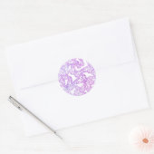 Vlinderdromen (lavendel) ronde sticker (Envelop)