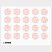 Vlinderdromen (Peach) Ronde Sticker (Vel)