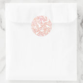 Vlinderdromen (Peach) Ronde Sticker (Tas)