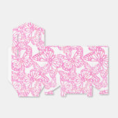Vlinderdromen (roze) bedankdoosjes (Uitgevouwen)