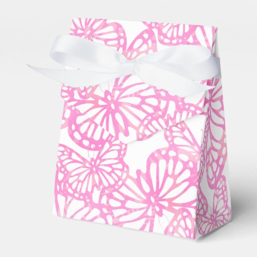 Vlinderdromen (roze) bedankdoosjes (Voorkant Zijde)
