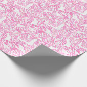 Vlinderdromen (roze) cadeaupapier (Hoek)