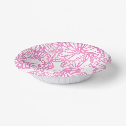 Vlinderdromen (roze) papieren kommen (Gebogen)