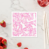 Vlinderdromen (roze) servet (Insitu)