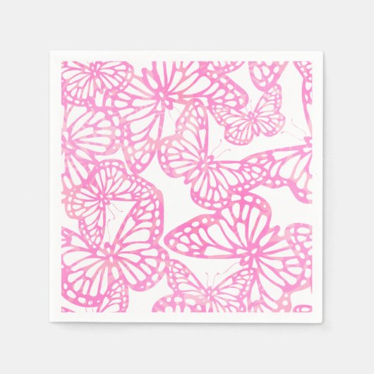 Vlinderdromen (roze) servet (Voorkant)