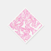 Vlinderdromen (roze) servet (Hoek)
