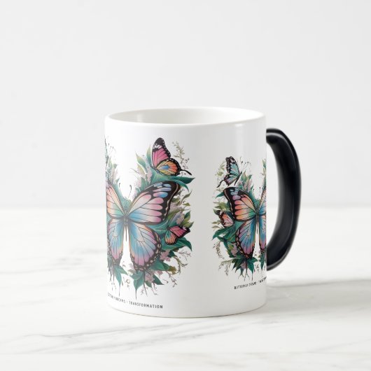 Vlinderdromen - Transformatie | kleurmorphing Magische Mok (Voorkant rechts)