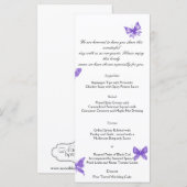Vlinderdromen: Violet Wedding Menu (Voorkant / Achterkant)