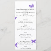Vlinderdromen: Violet Wedding Menu (Voorkant)