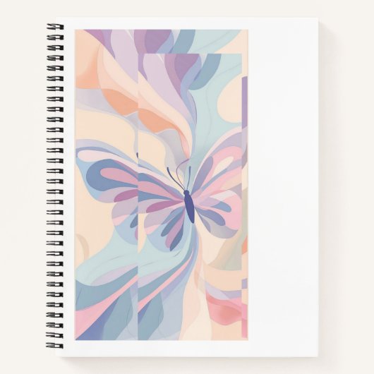 Vlinderdroom Notitieboek – Zachte Pastel Kleurige (Voorkant)