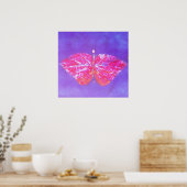 vlinderdruk poster (Keuken)