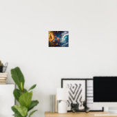 Vlindereffect Chaos Theorie Abstracte Poster (Thuiskantoor)