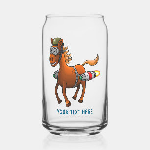 Vlinderende Raketrit van Pony Blikvorm Glas