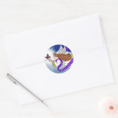 vlinderengel ronde sticker (Envelop)