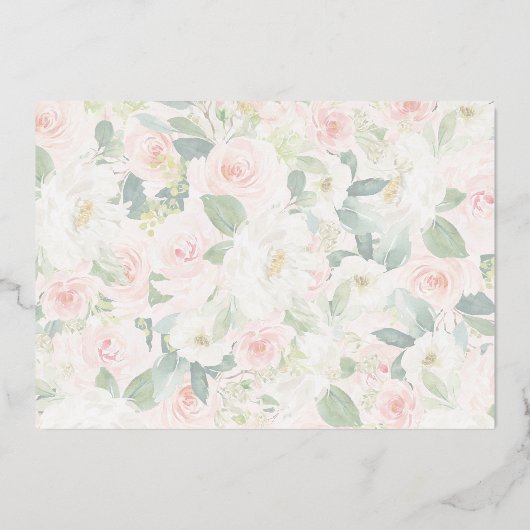 Vlinderfee Eerste 1e verjaardag Folie Uitnodiging (Achterkant)