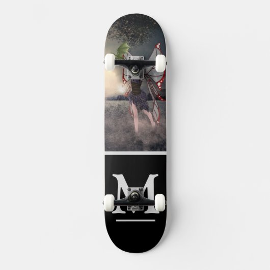 Vlinderfee en Draak Persoonlijk Skateboard (Voorkant)