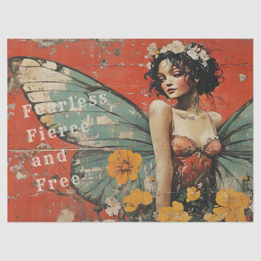 vlinderfee Inspirerend decoupage Tissuepapier (Voorkant)