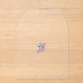 Vlinderfee Tattoo Vector –  bloemkunst Acryl Uitnodigingen (Voorkant)