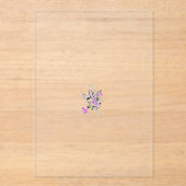 Vlinderfee Tattoo Vector – bloemkunst Acryl Uitnodigingen (Voorkant)